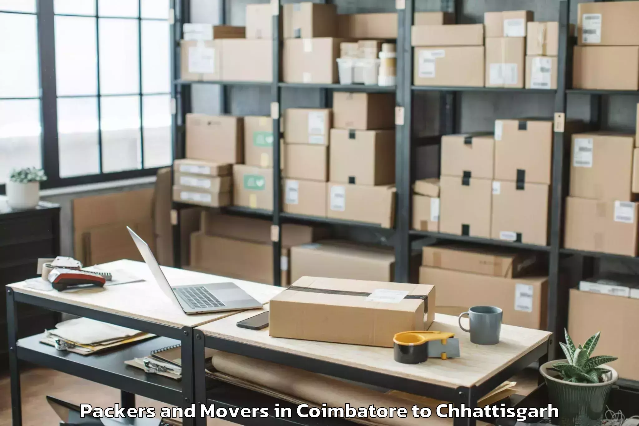 Expert Coimbatore to Bastar Packers And Movers